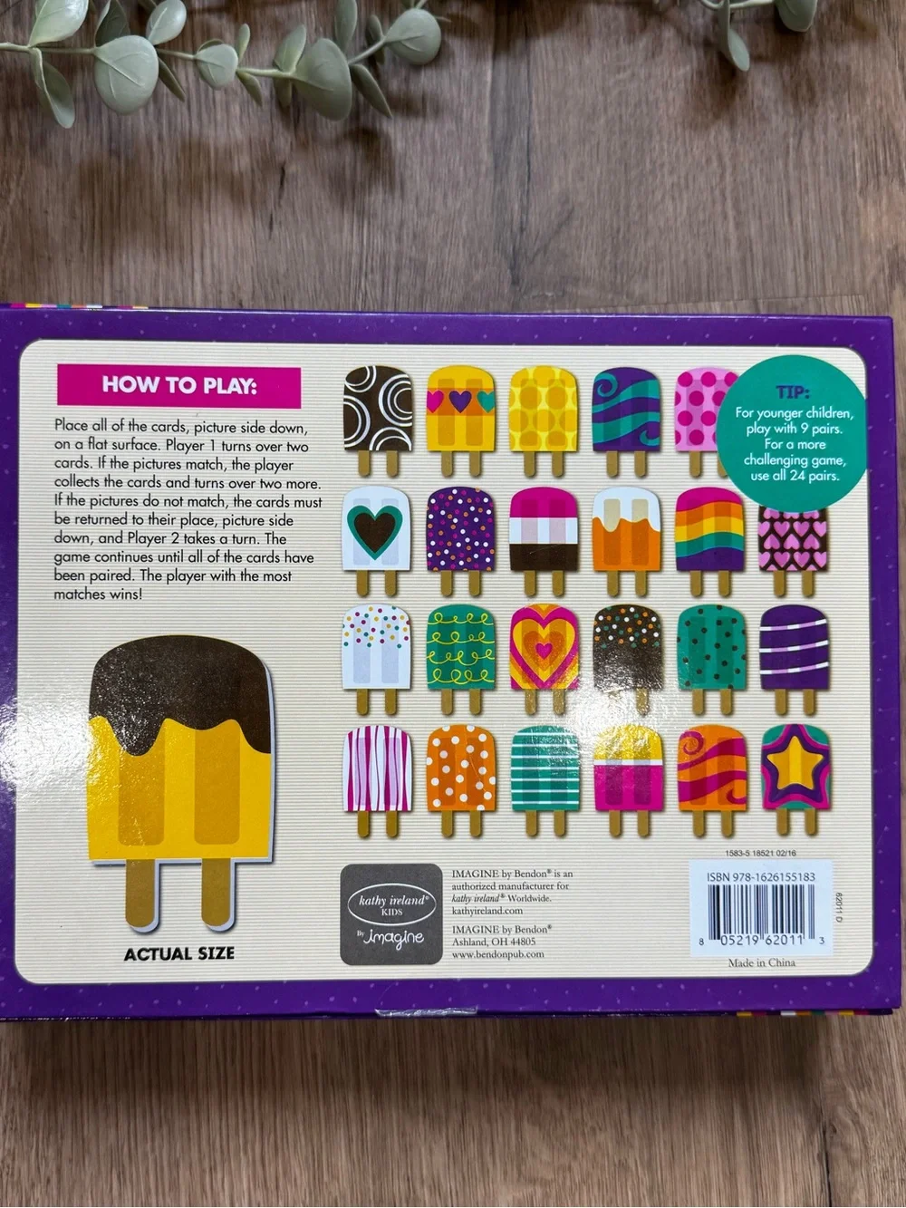 Kathy Ireland Pretty Ice Pops Memory Match Game 48 Pieces